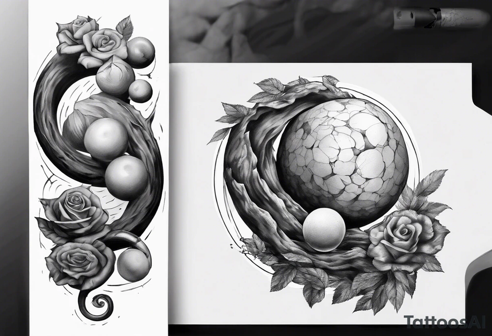 sisyphus arm sleeve tattoo idea