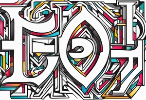 Overlapping Letters - ACCGH tattoo idea