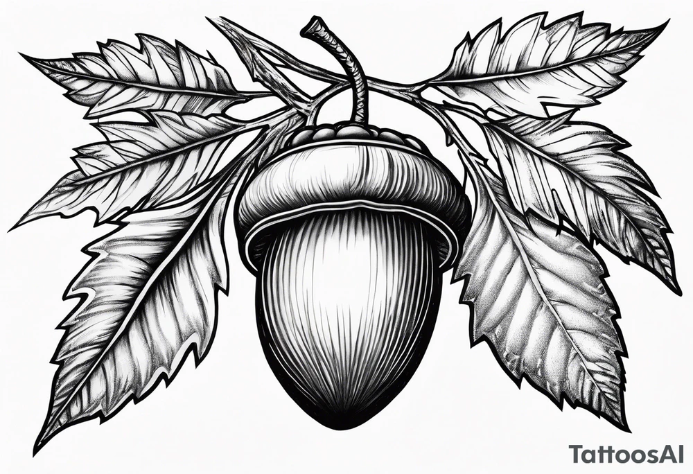 Flying acorn tattoo idea