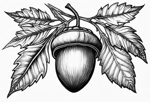 Flying acorn tattoo idea