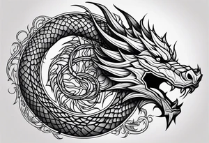 powerful dragon tattoo idea