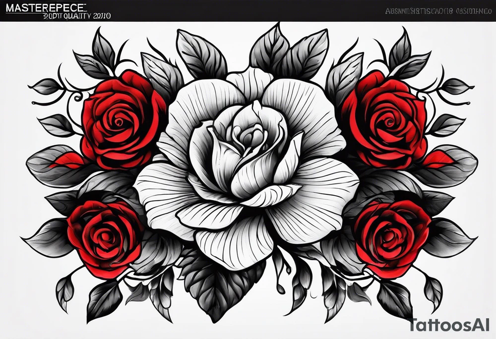 black and red. arm tattoo idea