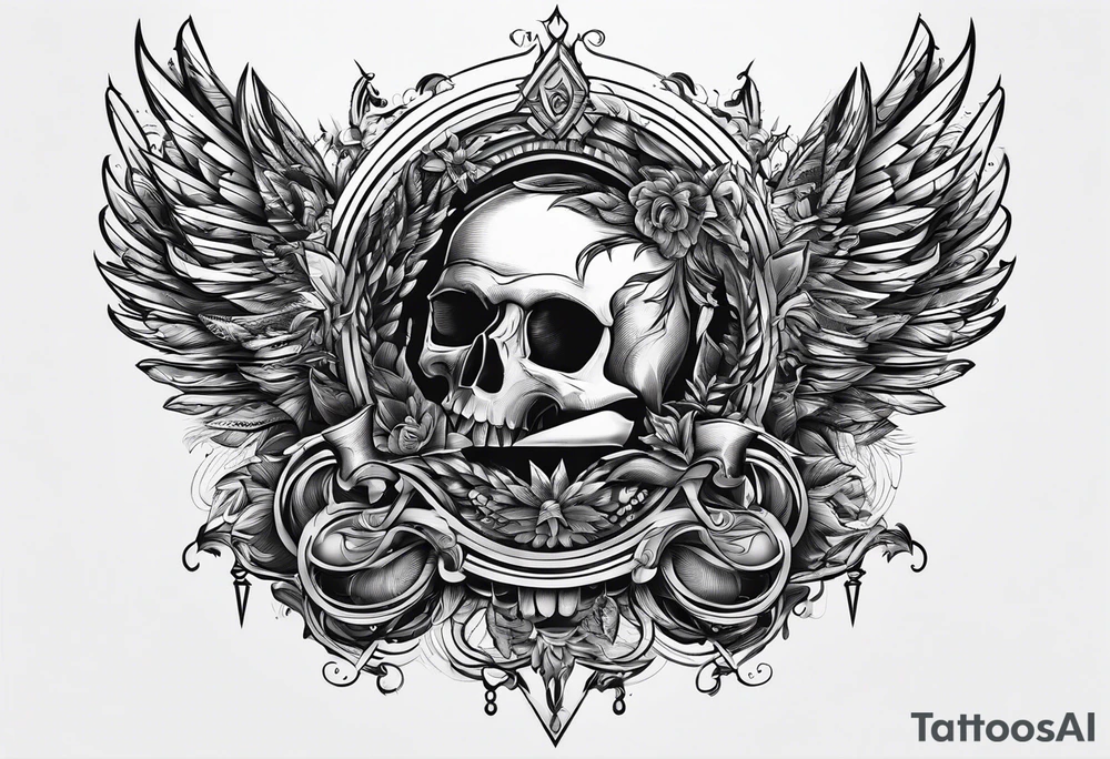 number 5 in electricity bolts tattoo idea