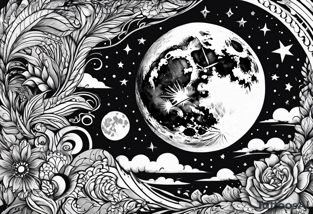 Moon lives in the lining of your skin tattoo idea