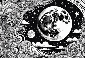 Moon lives in the lining of your skin tattoo idea