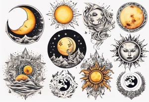 Sonne Mond tattoo idea