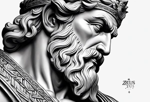 Zeus with background make it nice tattoo idea