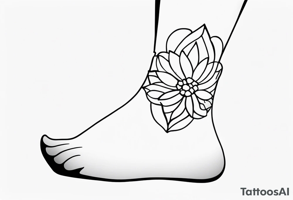 feminine ankle bracelet tattoo tattoo idea