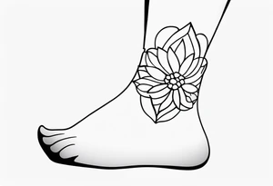 feminine ankle bracelet tattoo tattoo idea