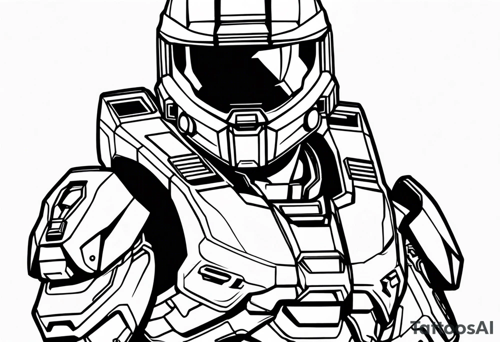 Halo master chief tattoo idea