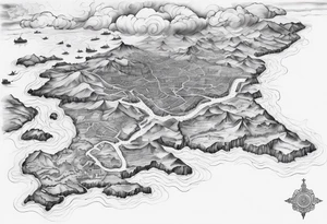 old azorean map tattoo idea