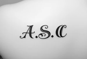Initials A.S.C on the side of the wrist near the bone more basic for girls tattoo idea