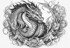 dragon, strength, pisces, water, phoenix, small, nuanced, positive tattoo idea