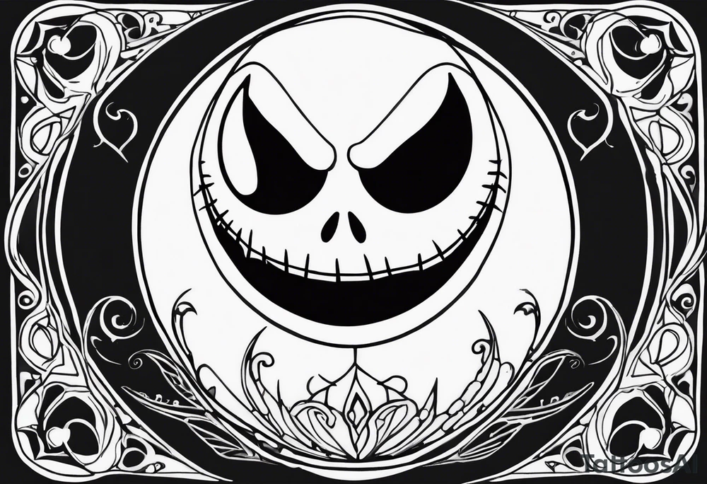 jack skellington minimalist tattoo tattoo idea