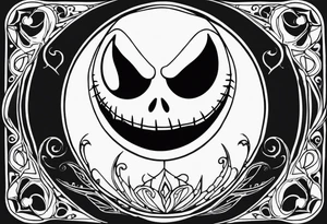 jack skellington minimalist tattoo tattoo idea