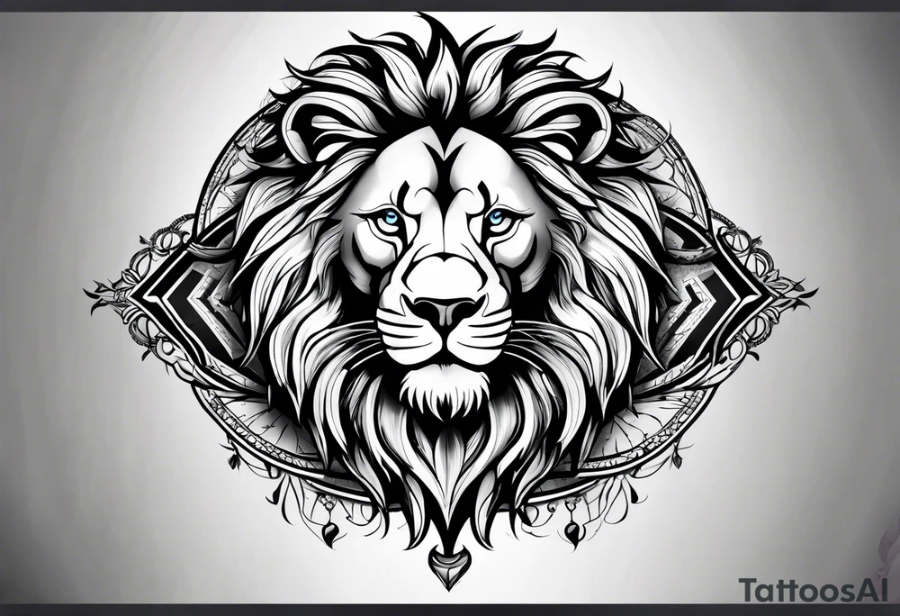 Large tattoo lion tattoo idea