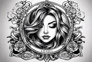 THE LETTERS "LOUEL" tattoo idea