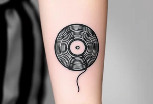 vinyl record tattoo idea