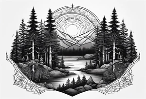 dark forest tattoo idea