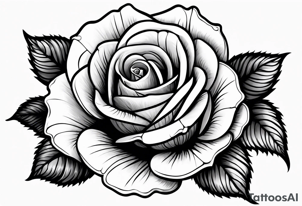 small rose with steam tattoo idea