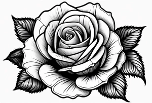 small rose with steam tattoo idea