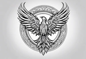 Phoenix sketch tattoo idea