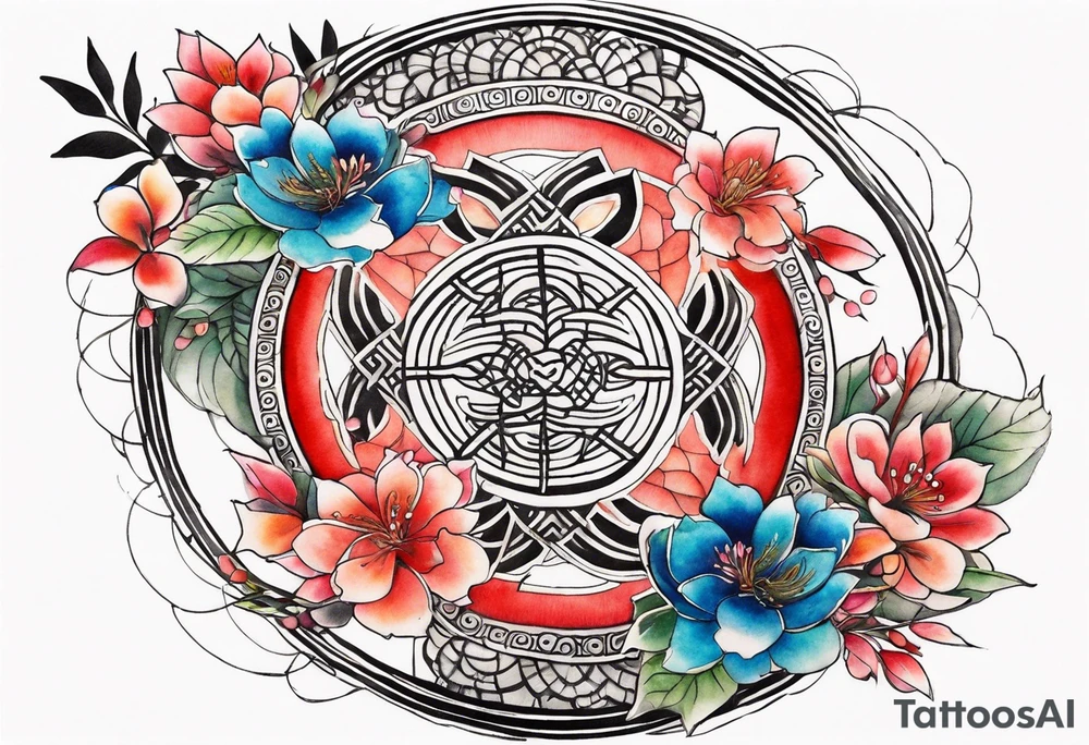 what goes around comes around water color
 based tattoo idea