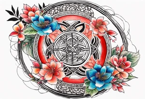 what goes around comes around water color
 based tattoo idea