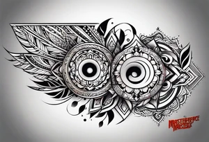 indian tribal leg sleeve tattoo idea
