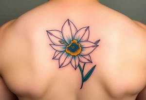 daffodil and the jonquil aquamarine color tattoo idea