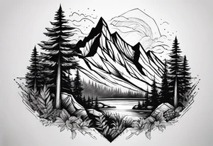 mountain tattoo idea