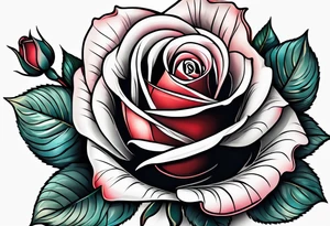 Rose with outward shading tattoo idea