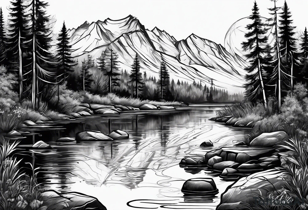 River water tattoo idea