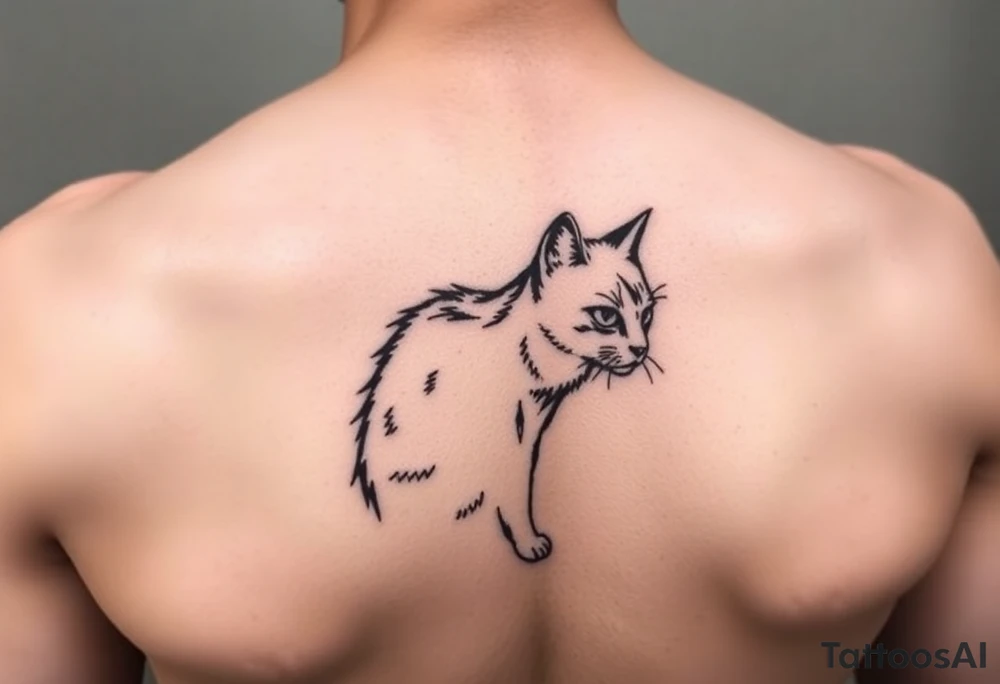 black cat tattoo idea