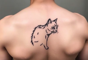 black cat tattoo idea