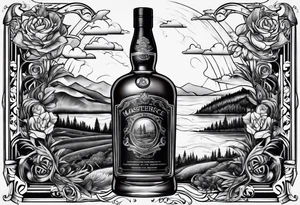 Imported Windsor Canadian whiskey tattoo idea