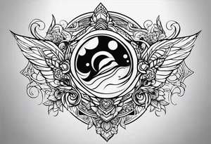 kompass  fineline tattoo idea