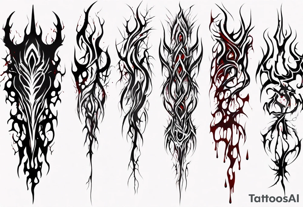 Blood
Texture
Tendrils
Jagged
Horror
Visceral
Sleeve tattoo idea