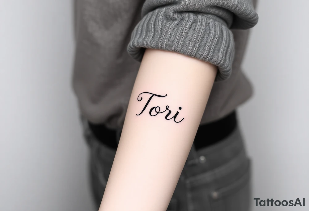 Tori monogram style tattoo idea