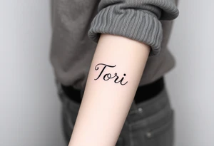 Tori monogram style tattoo idea