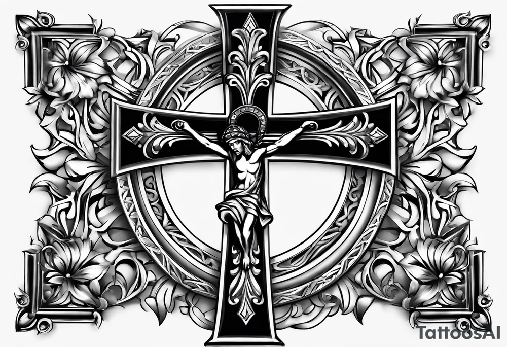 Plain Cross with Roman numeral Jan 18 2023 tattoo idea