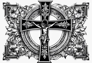 Plain Cross with Roman numeral Jan 18 2023 tattoo idea