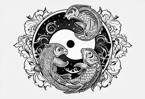 masculine pisces with yin and yang tattoo idea tattoo idea