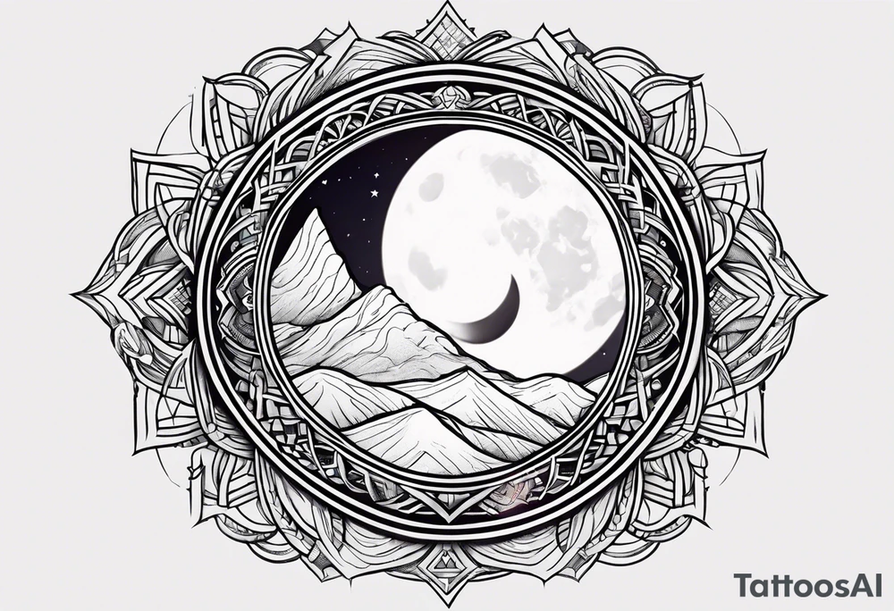 sacred moon tattoo idea