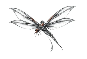 mystical dragon fly tattoo idea