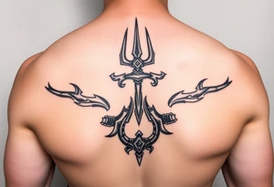 Lord Shiva trishul tattoo idea