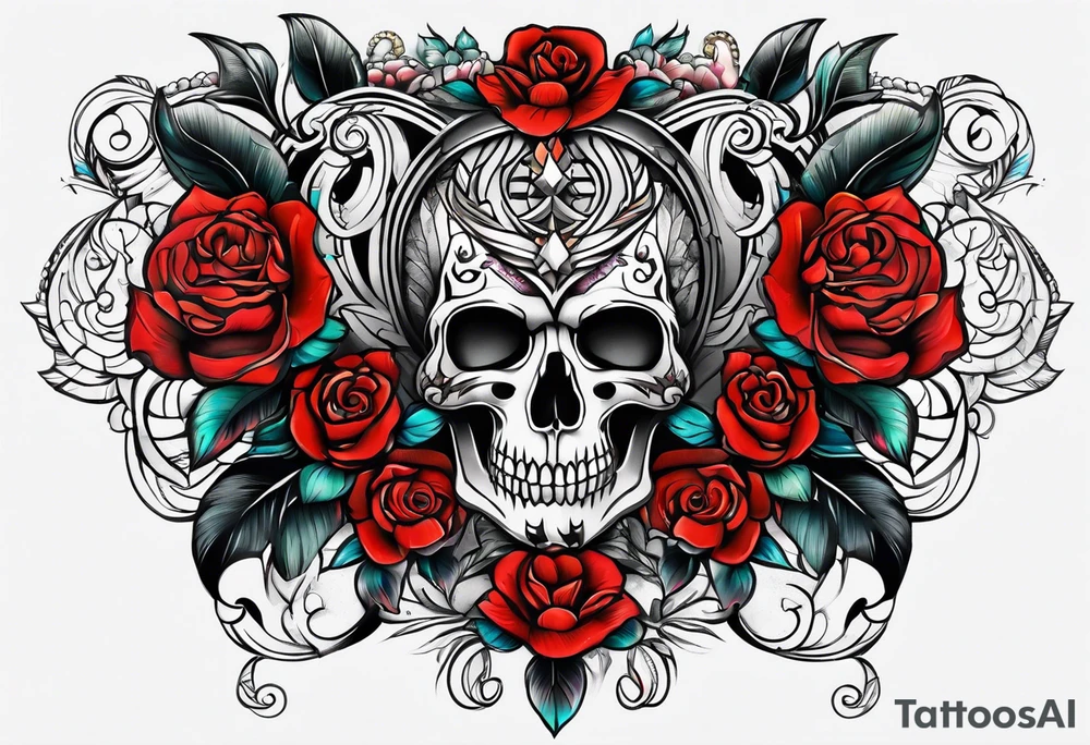 Full leg tattoo drawing on paper tattoo idea