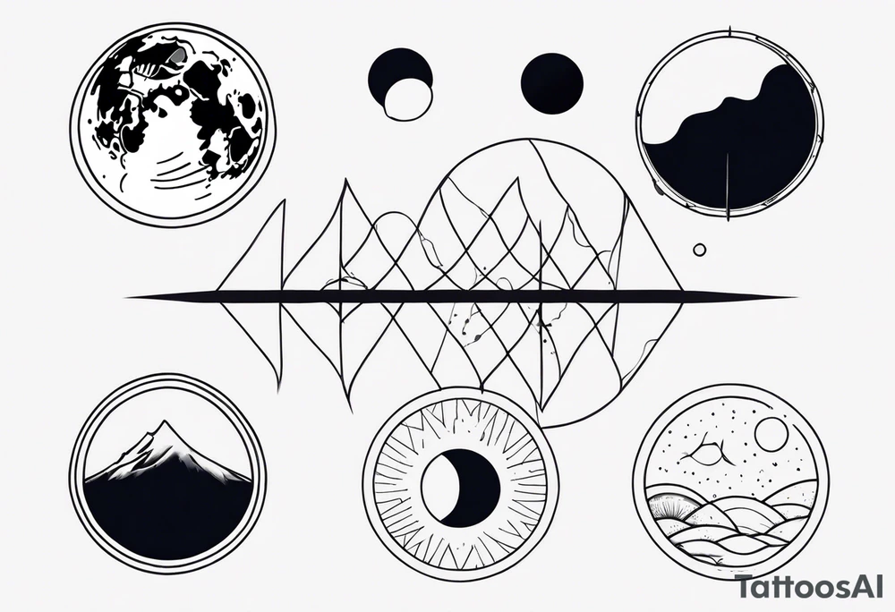 Lunar phases tattoo idea