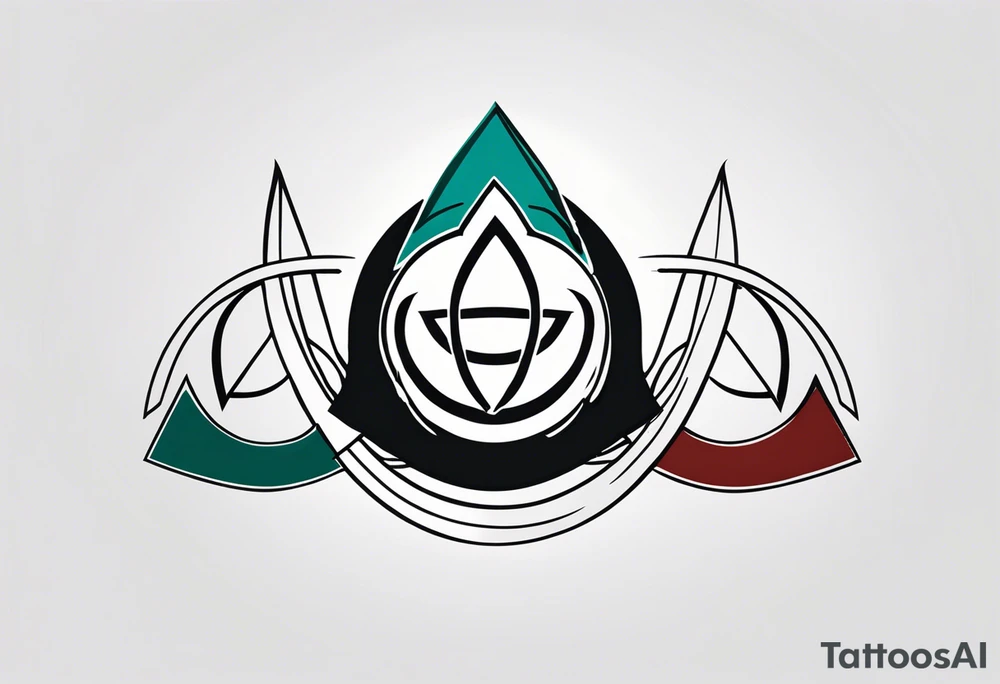 Ancient spartan trinity symbol tattoo idea