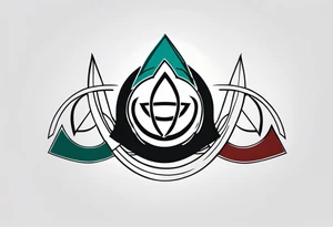 Ancient spartan trinity symbol tattoo idea
